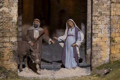 Un detalle del belén 'Cristo nace en Roma'.