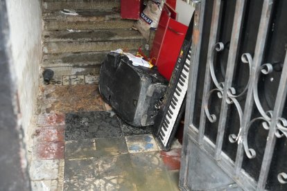 Casa 'okupa' en la calle Estrella tras el incendio