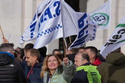 Protesta de la policía local para la mejora de sus condiciones laborales