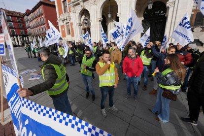 Protesta de la policía local para la mejora de sus condiciones laborales