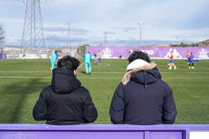 Orta viendo el entrenamiento del pasado lunes.