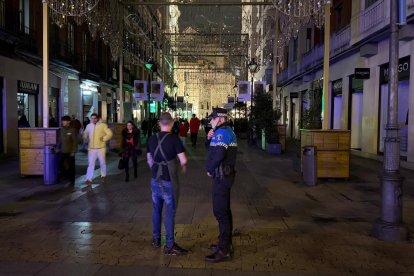 Apagón en la calle Santiago en Valladolid