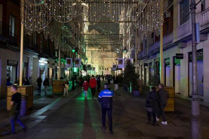 Apagón en la calle Santiago en Valladolid