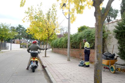 El alcalde de Viana de Cega (Valladolid), Alberto Collantes, en su día a día como regidor
