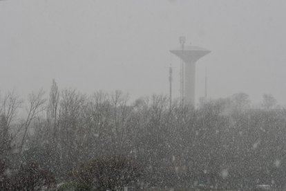 Nieva en Laguna de Duero (Valladolid)