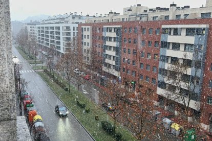 Nieva en Valladolid.