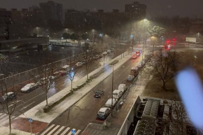 Nieve en Valladolid.