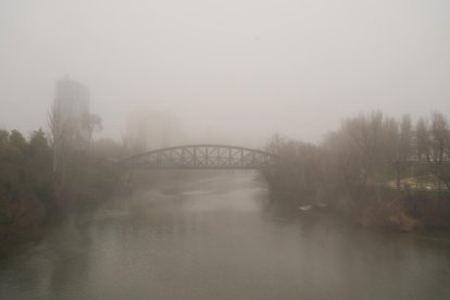 Niebla en Valladolid.