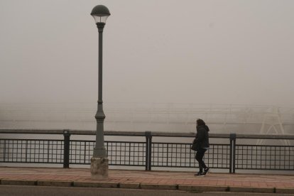 Niebla en Valladolid.