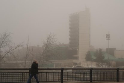 Niebla en Valladolid.