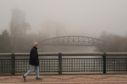 Niebla en Valladolid.