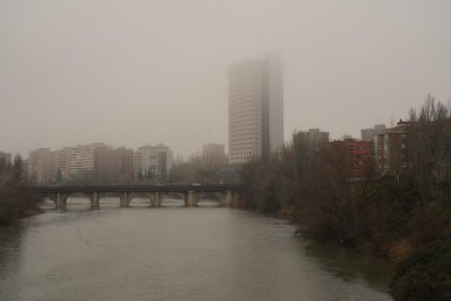 Niebla en Valladolid.