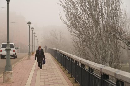 Niebla en Valladolid.