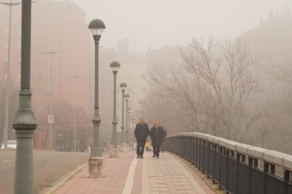 Niebla en Valladolid.