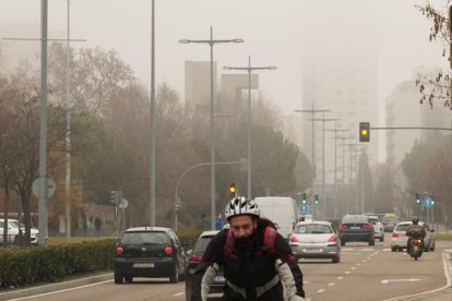 Niebla en Valladolid.