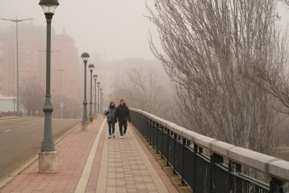 Niebla en Valladolid.