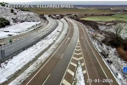 Carreteras nevadas en la provincia de Valladolid