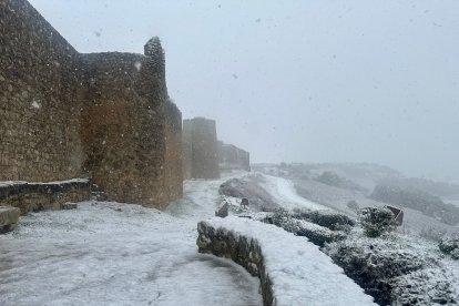 Imagenes de la nevada en la localidad vallisoletana de urueña.