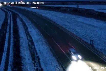 Carreteras nevadas en la provincia de Valladolid