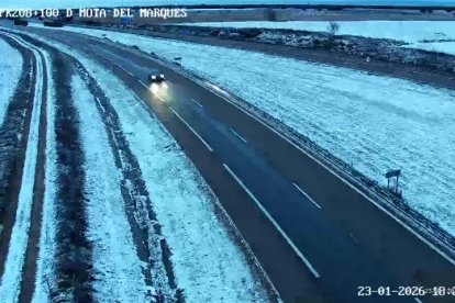 Imagenes de la nevada en las carreteras de la provincia de Valladolid