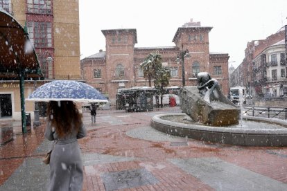 La borrasca Kristin cubre Valladolid capital de nieve