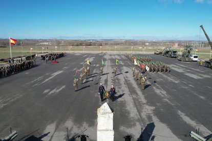 Ceremonia Militar Anual de las unidades de la Brigada Logística en la base militar “El Empecinado”, Santovenia de Pisuerga (Valladolid)