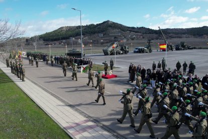 Ceremonia Militar Anual de las unidades de la Brigada Logística en la base militar “El Empecinado”, Santovenia de Pisuerga (Valladolid)