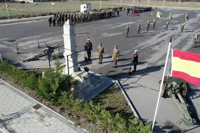 Ceremonia Militar Anual de las unidades de la Brigada Logística en la base militar “El Empecinado”, Santovenia de Pisuerga (Valladolid)