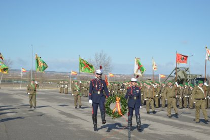 Ceremonia Militar Anual de las unidades de la Brigada Logística en la base militar “El Empecinado”, Santovenia de Pisuerga (Valladolid)