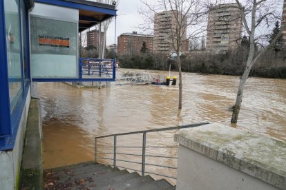 Crecida del río Pisuerga a su paso por Valladolid