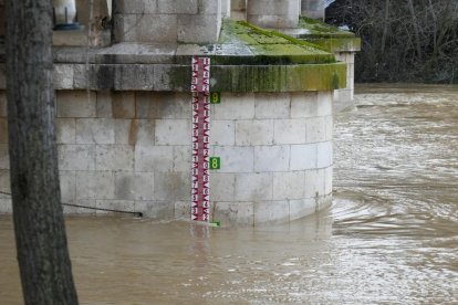 Crecida del río Pisuerga a su paso por Valladolid