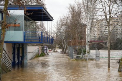 Crecida del río Pisuerga a su paso por Valladolid