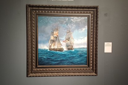 Batalla naval con el óleo 'El malagueño'.