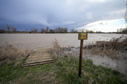 Crecida del Duero a su paso por San Miguel del Pino y Tordesillas
