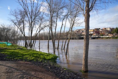 Crecida del Duero a su paso por San Miguel del Pino y Tordesillas