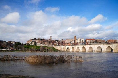 Crecida del Duero a su paso por San Miguel del Pino y Tordesillas