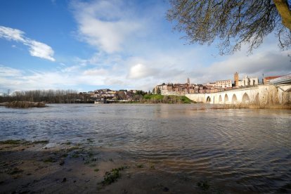 Crecida del Duero a su paso por San Miguel del Pino y Tordesillas