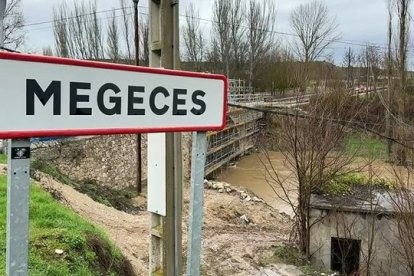 Crecida del río Cega en Megeces