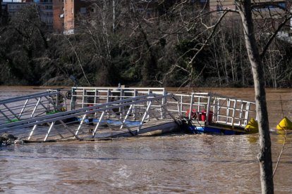 El río Pisuerga a su paso por la capital vallisoletana.