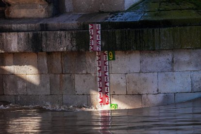 El río Pisuerga a su paso por la capital vallisoletana.