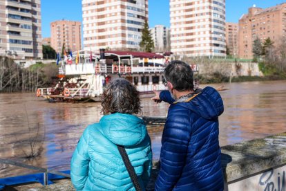 El río Pisuerga a su paso por la capital vallisoletana.