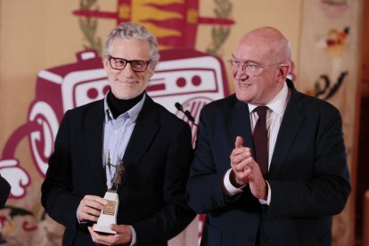 Javier Ares con Jesús Julio Carnero en el Ayuntamiento de Valladolid