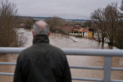 Crecida del río en Tudela de Duero
