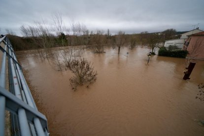 Crecida del río en Tudela de Duero
