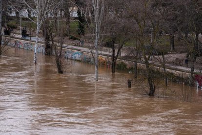 Crecida del rio Pisuerga
