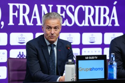 Presentación de Fran Escribá como nuevo entrenador del Real Valladolid.