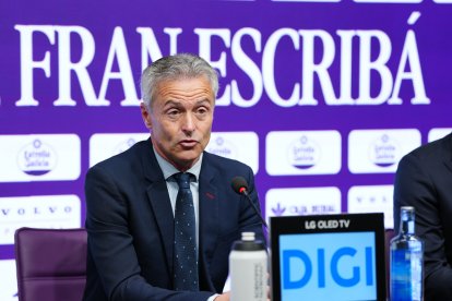 Presentación de Fran Escribá como nuevo entrenador del Real Valladolid.