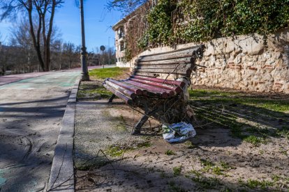 Calles afectadas por la crecida del río en Tudela de Duero.