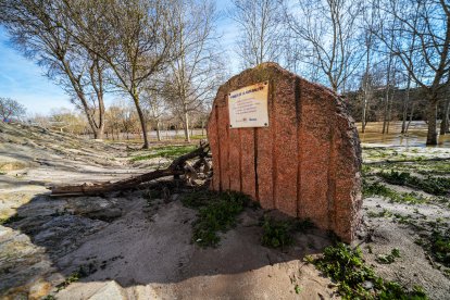 Calles afectadas por la crecida del río en Tudela de Duero. 