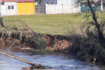 Calles afectadas por la crecida del río en Tudela de Duero. 